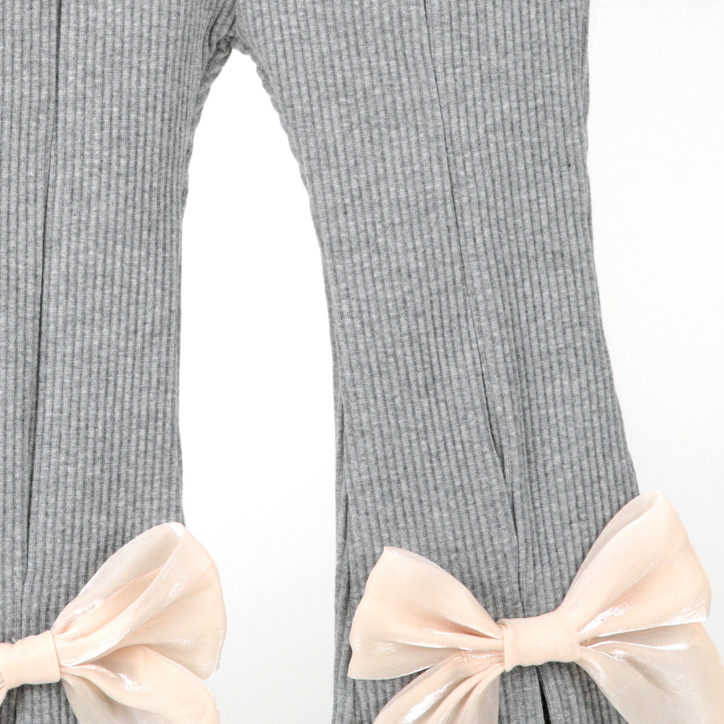 Hose Flared Schleife grau