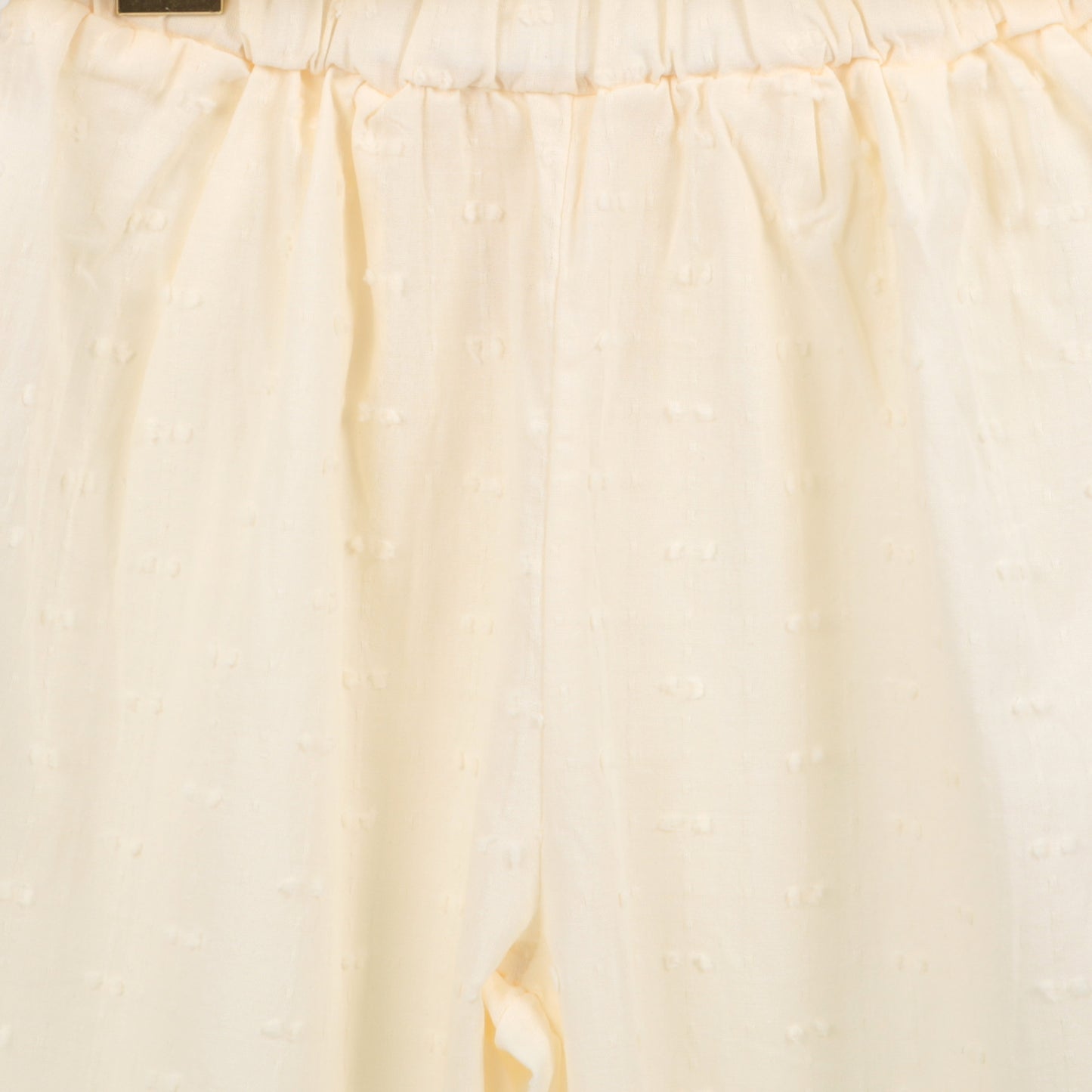 Set Binde-Top und Hose Spitze & Volants creme