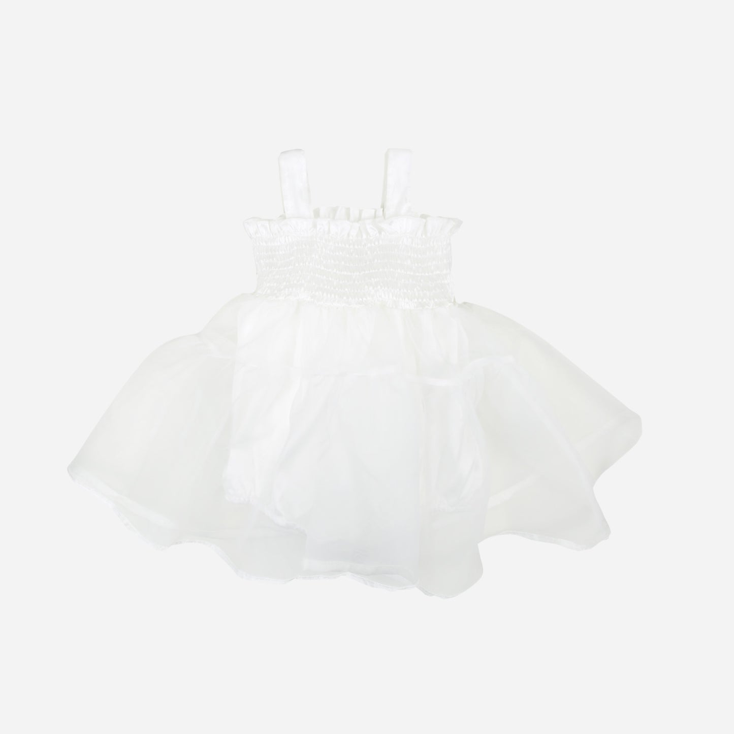 Satin-Tüllromper Ballerina weiß