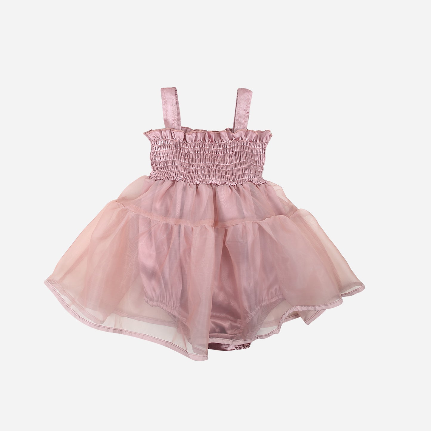 Satin-Tüllromper Ballerina altrosa dunkel