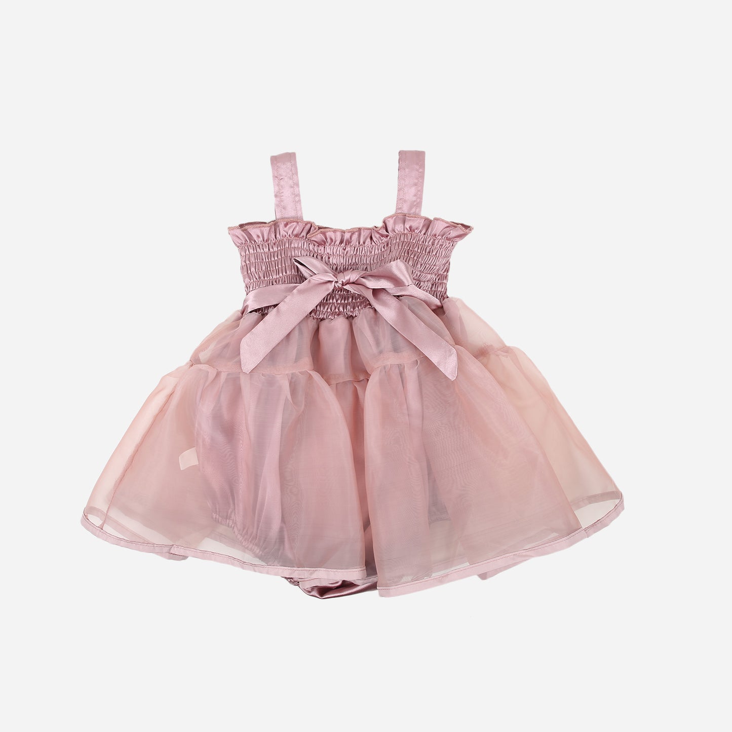 Satin-Tüllromper Ballerina altrosa dunkel