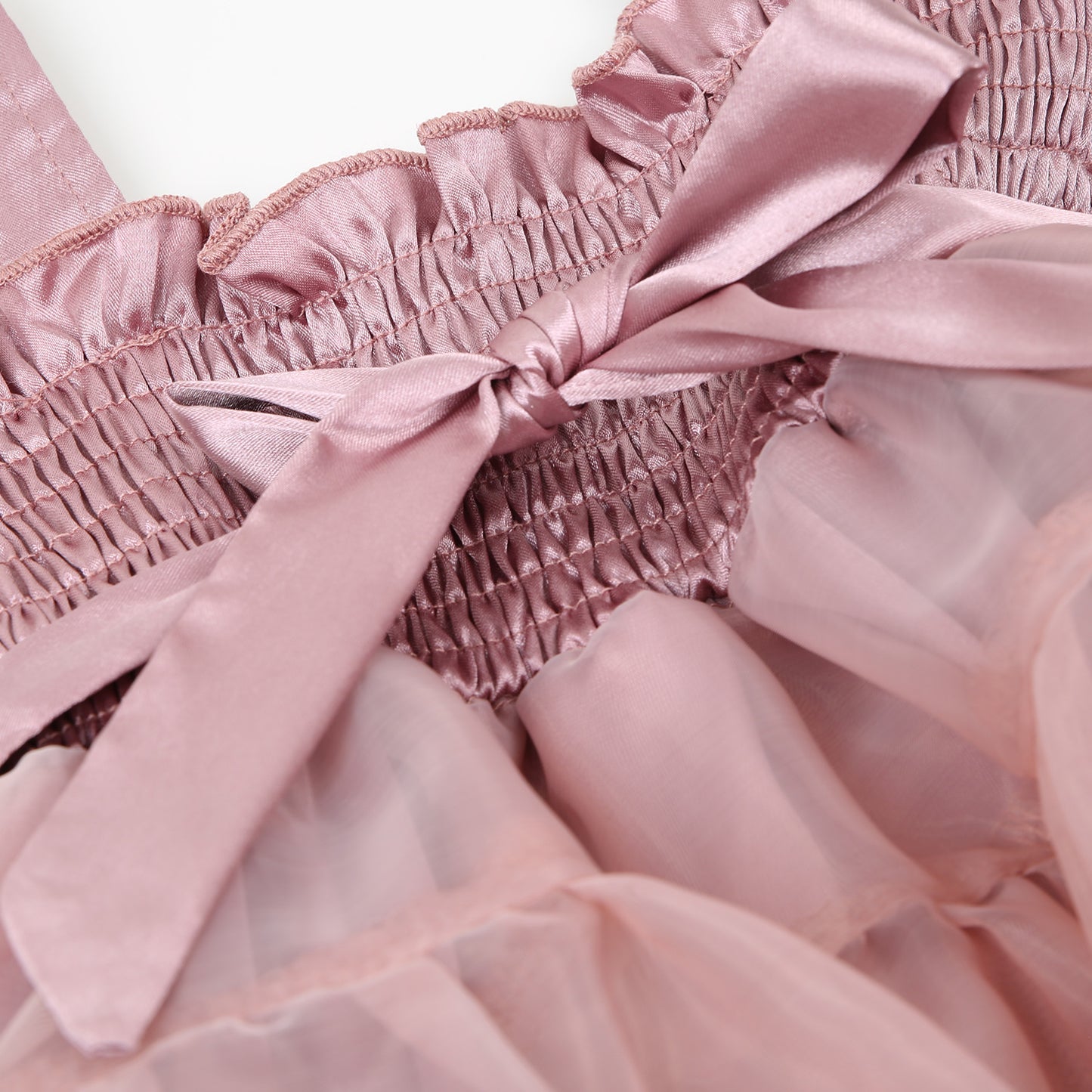 Satin-Tüllromper Ballerina altrosa dunkel