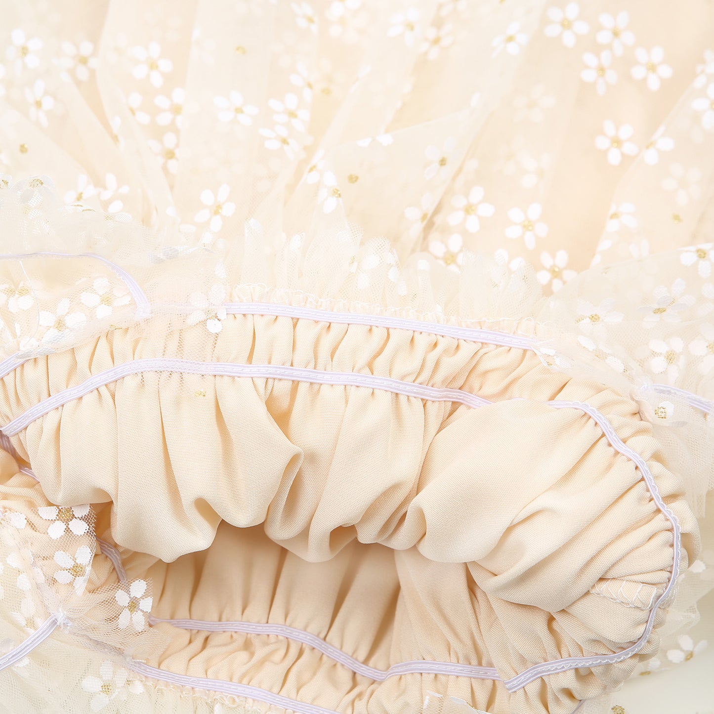Tüllkleid+Haarschleife Daisy creme