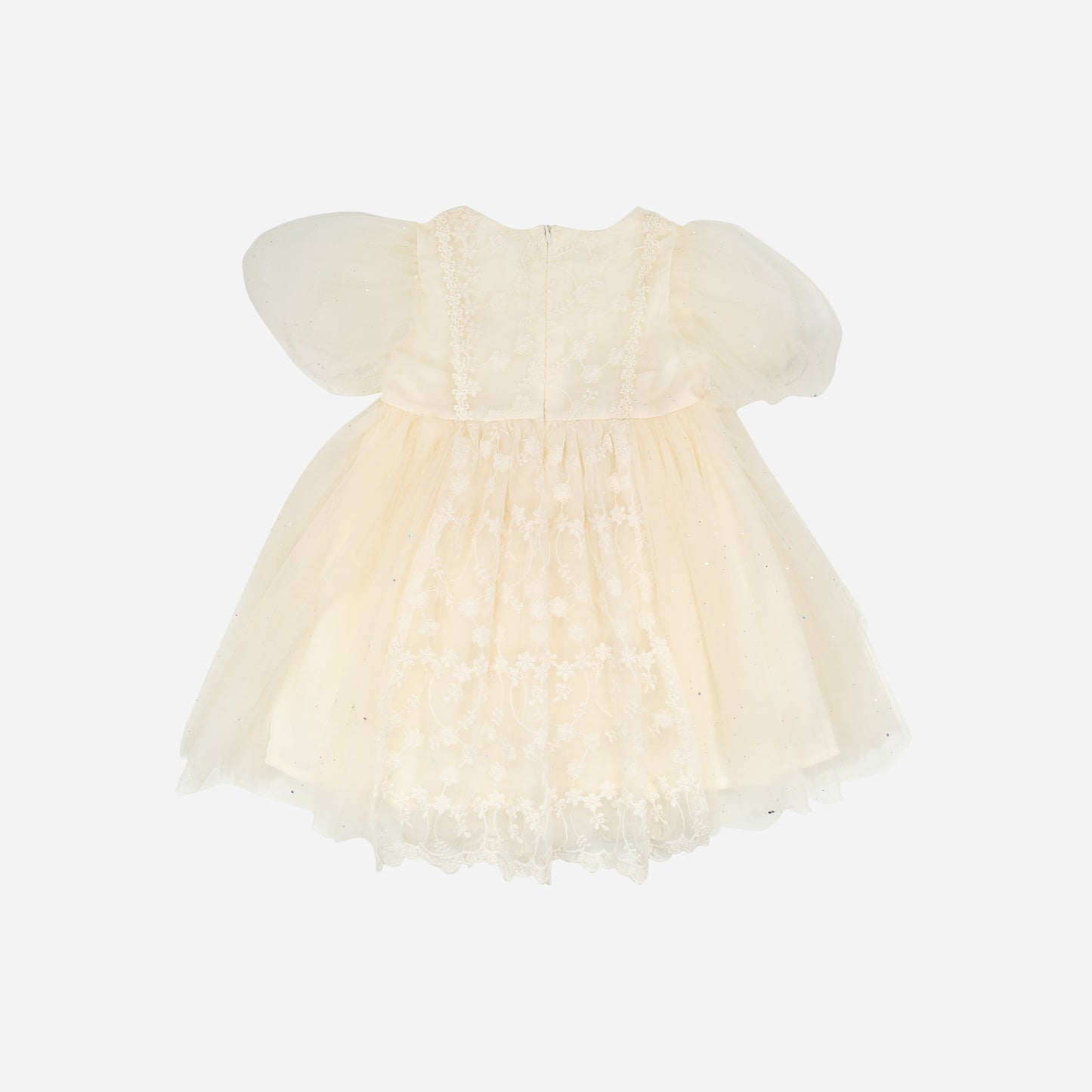 Tüllkleid mit Spitze und Glitzer