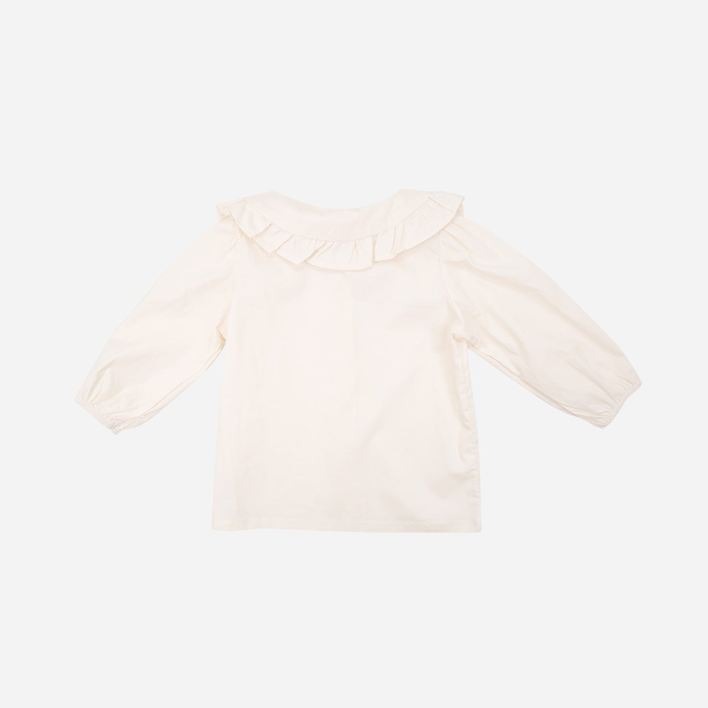 Bluse Volantskragen creme
