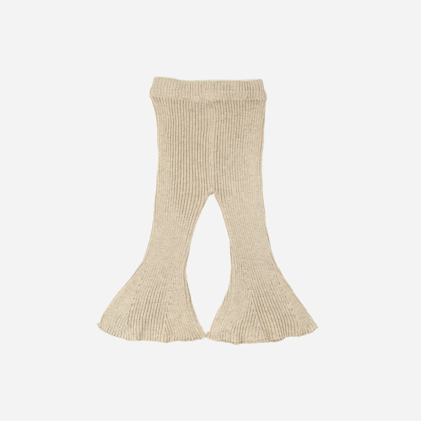 Strickhose Flared beige