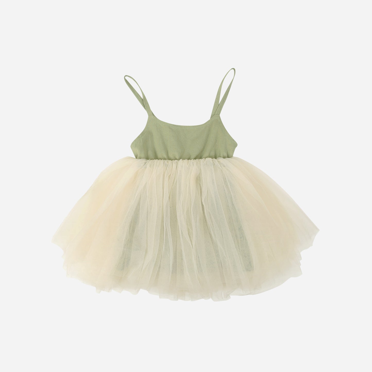 Tüllkleid Ballerina grau-grün