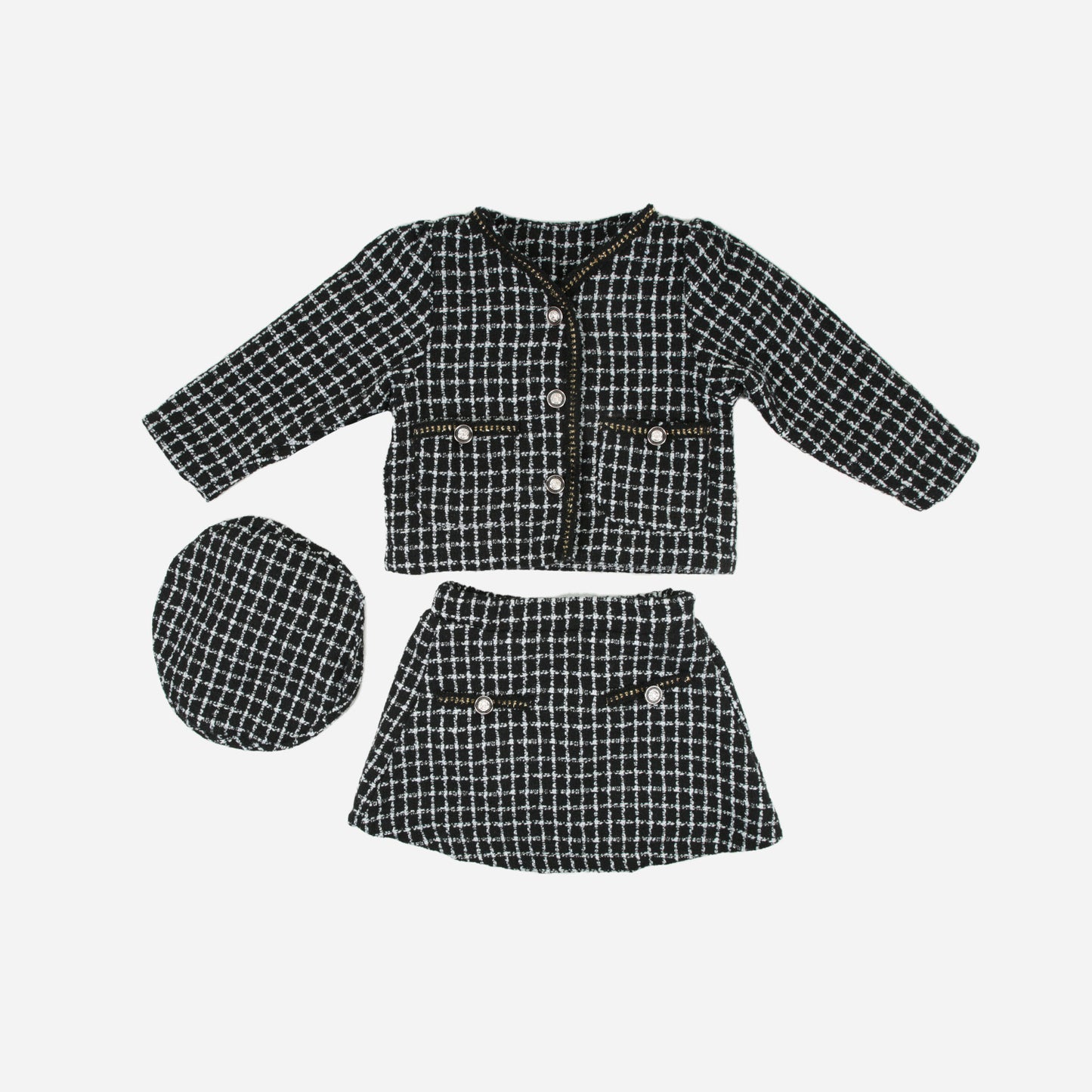 3er Set Coco schwarz