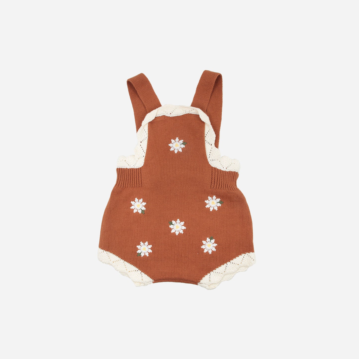 Strickromper Flowers braun