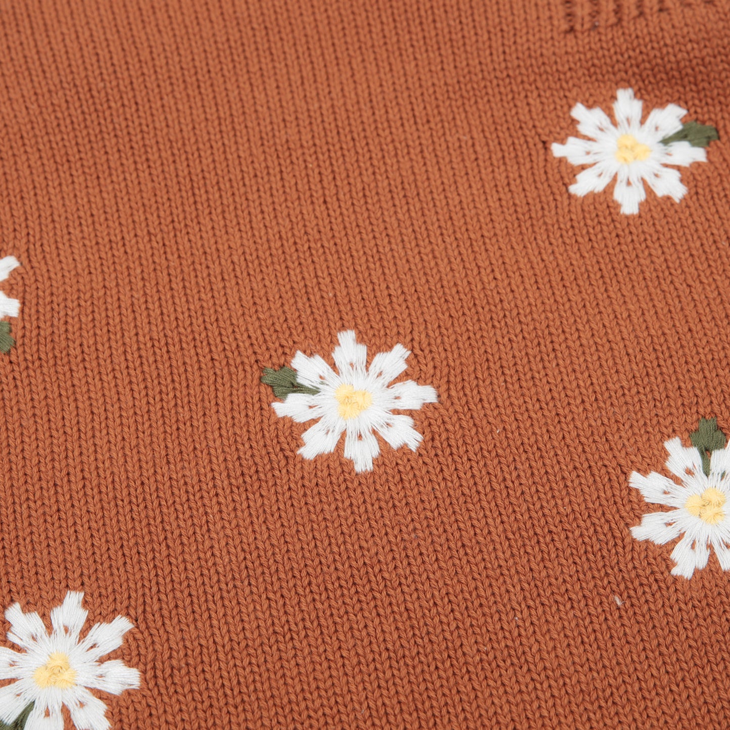 Strickromper Flowers braun