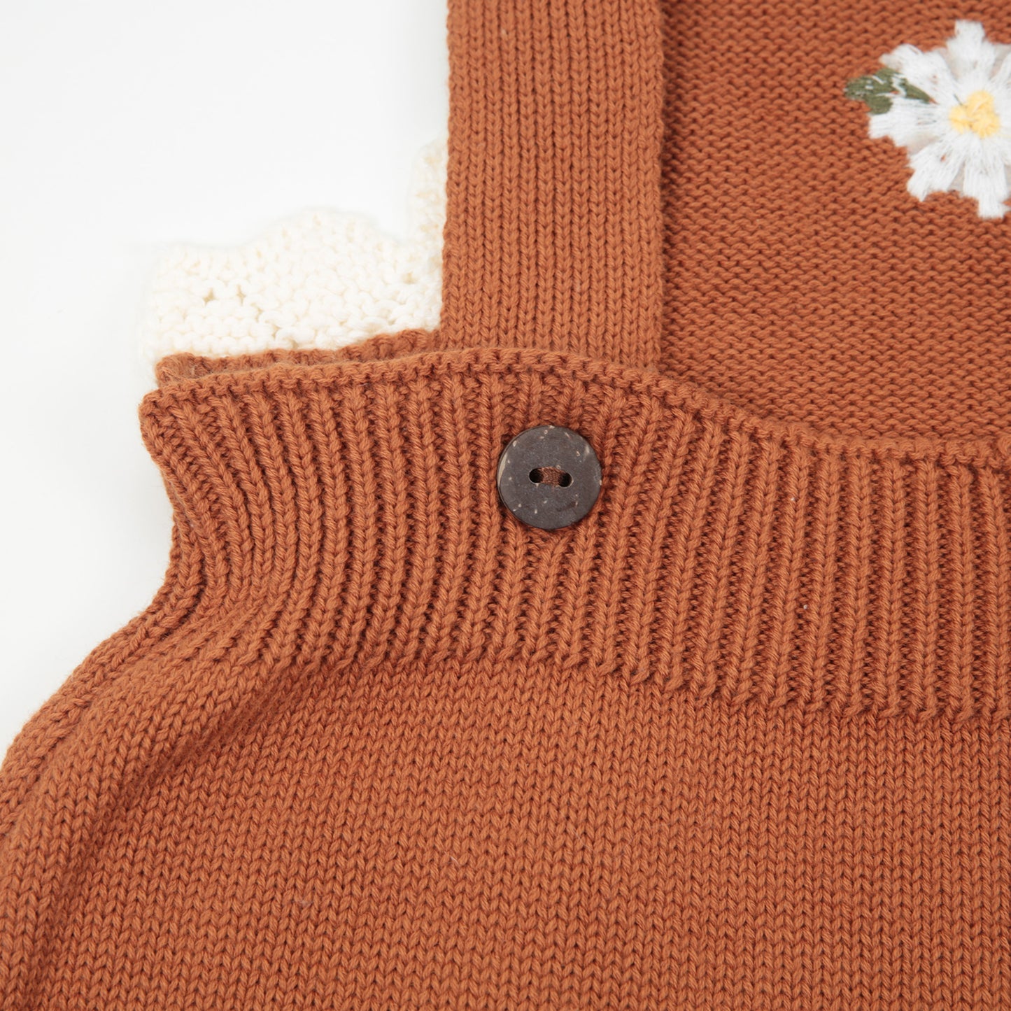 Strickromper Flowers braun