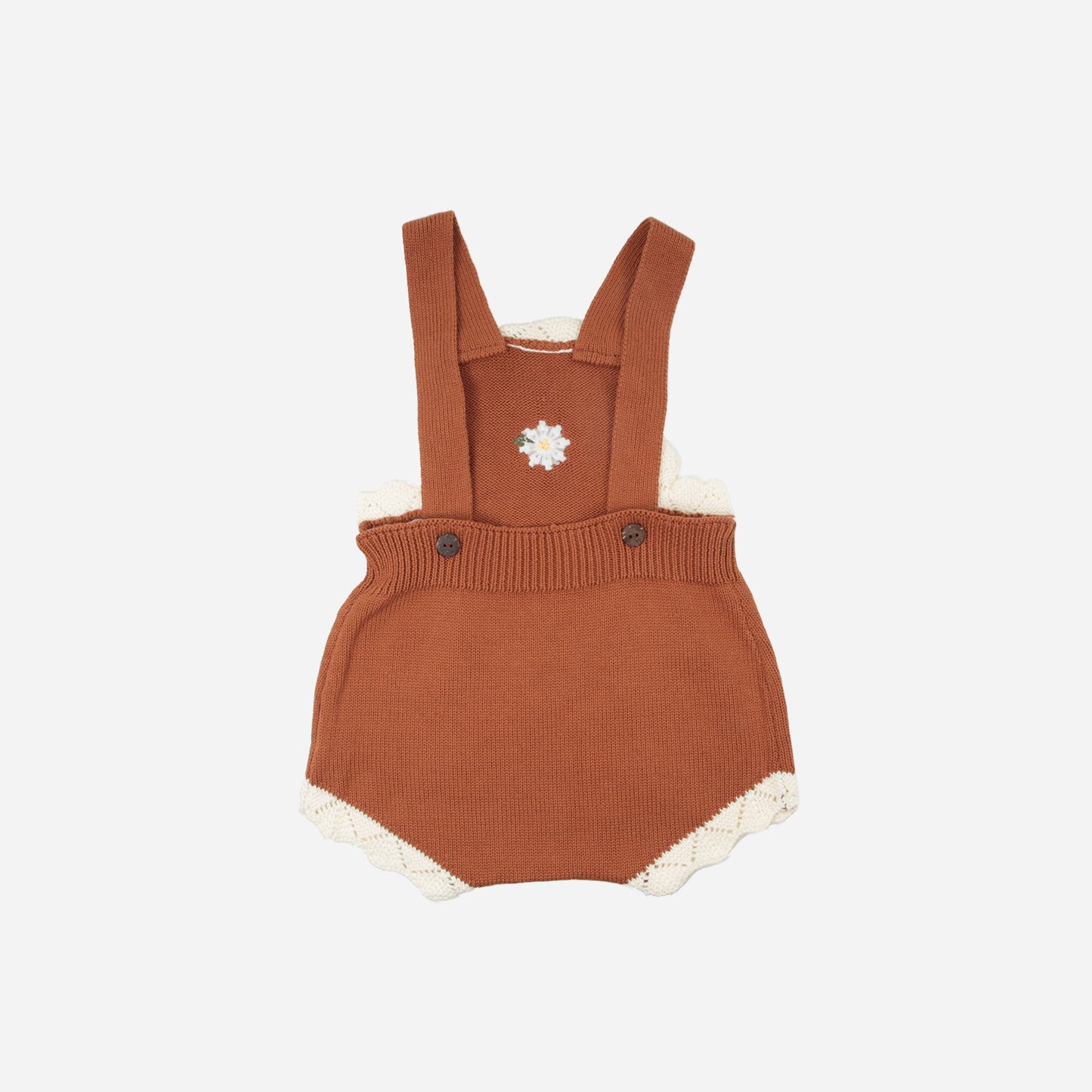 Strickromper Flowers braun