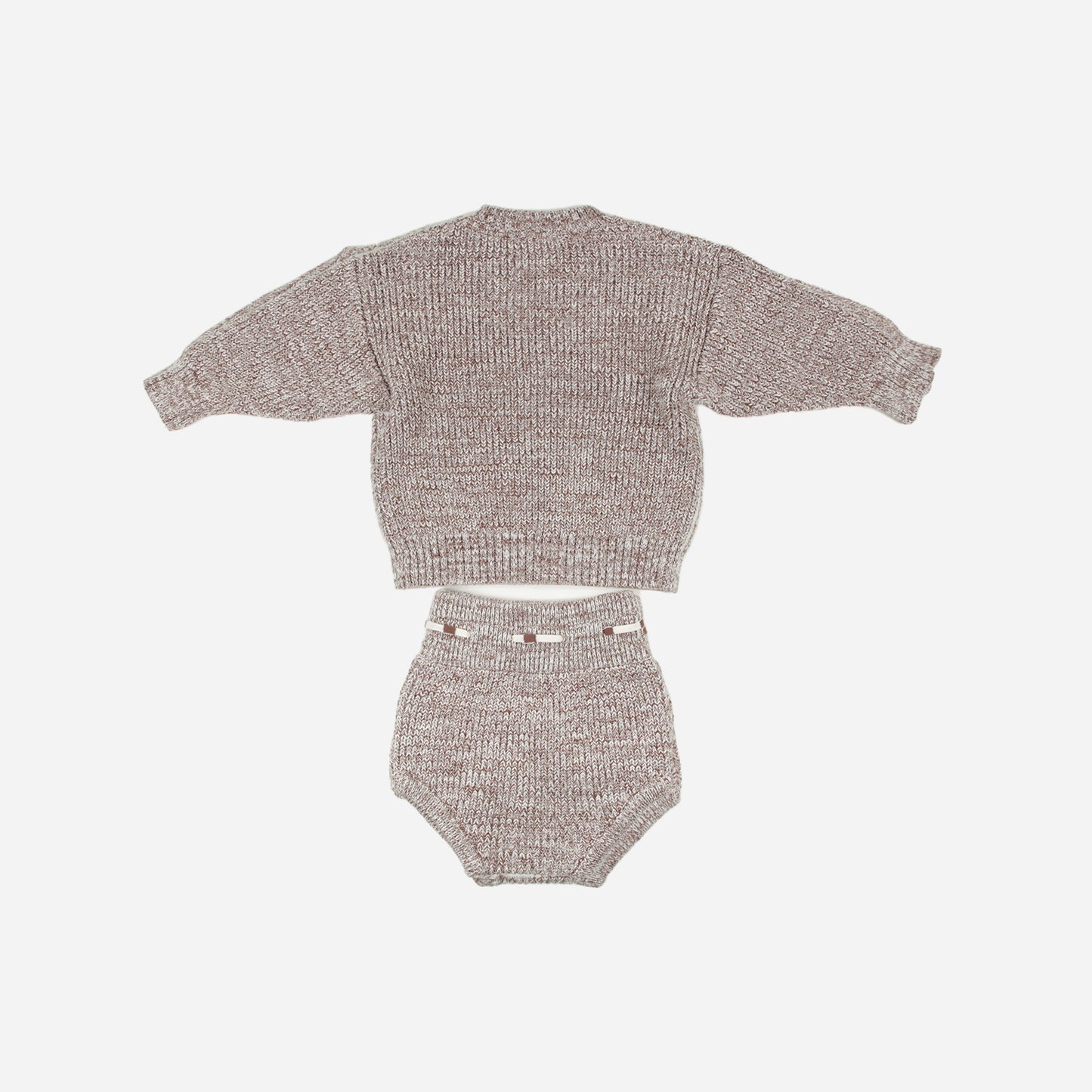 Strickset Cozy braun meliert