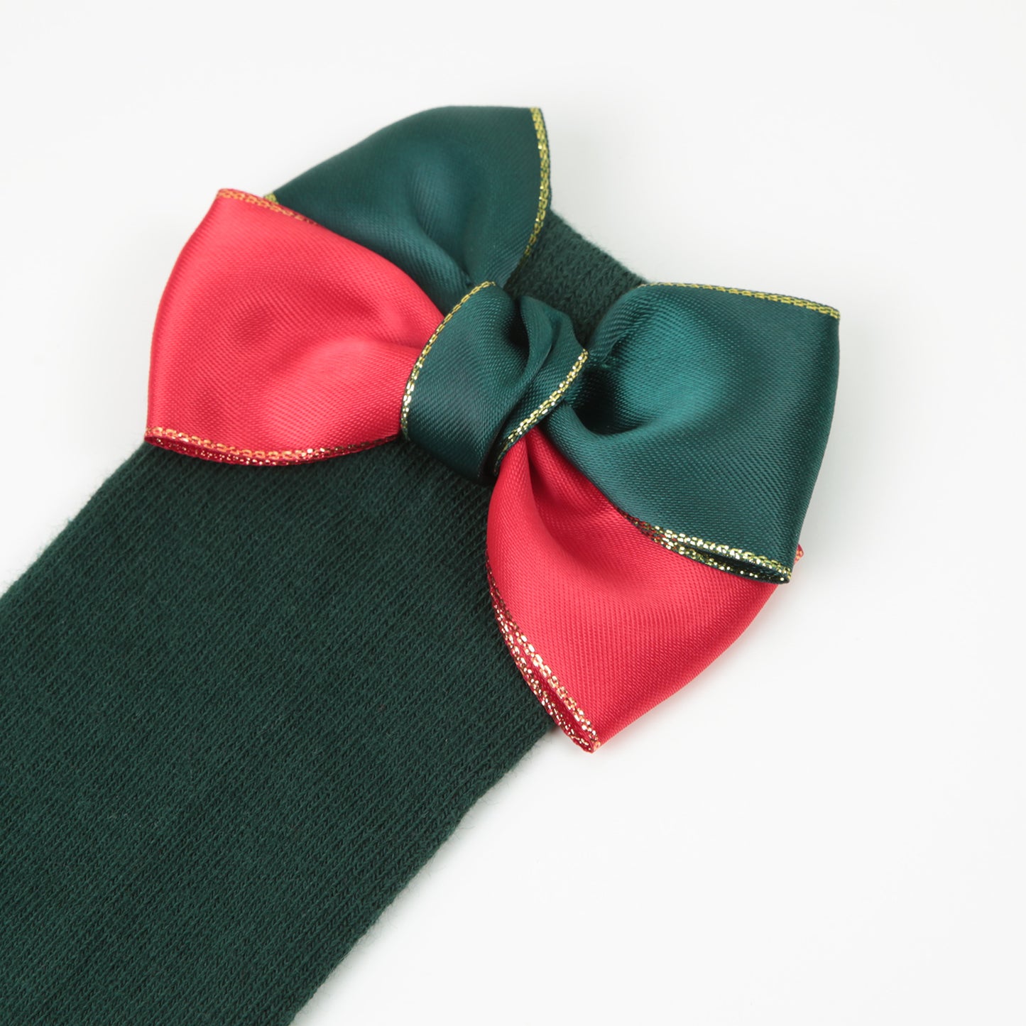 Strümpfe doppelte Satinschleife grün