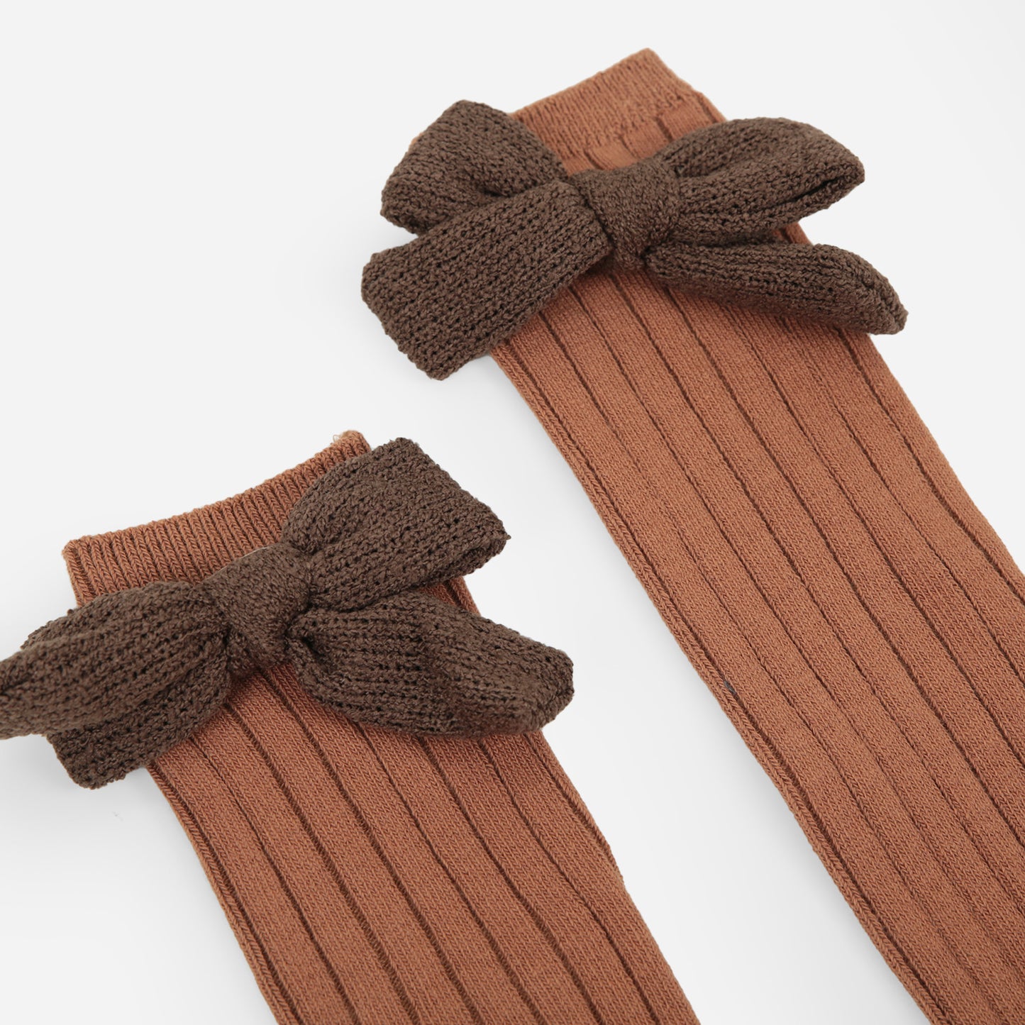 Strümpfe Wollschleife braun
