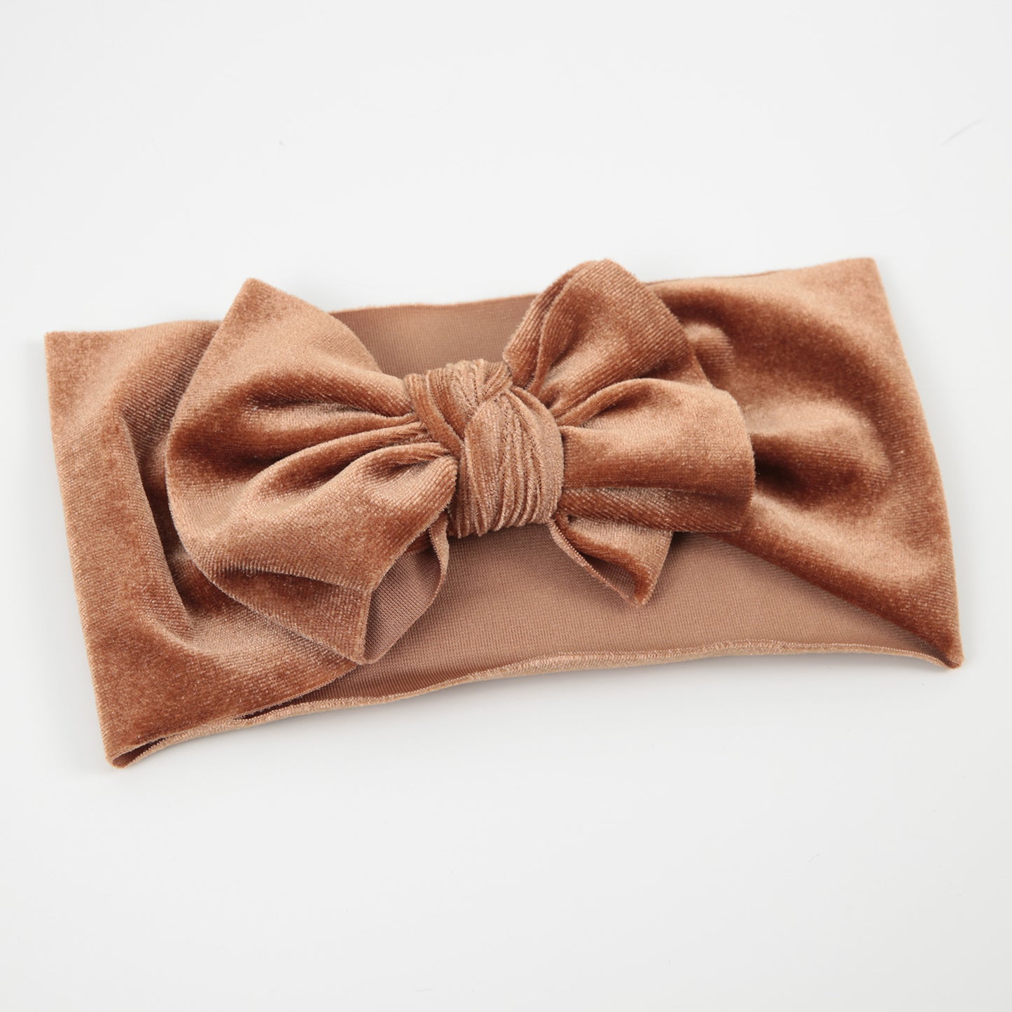 Samtstirnband Schleife bronze