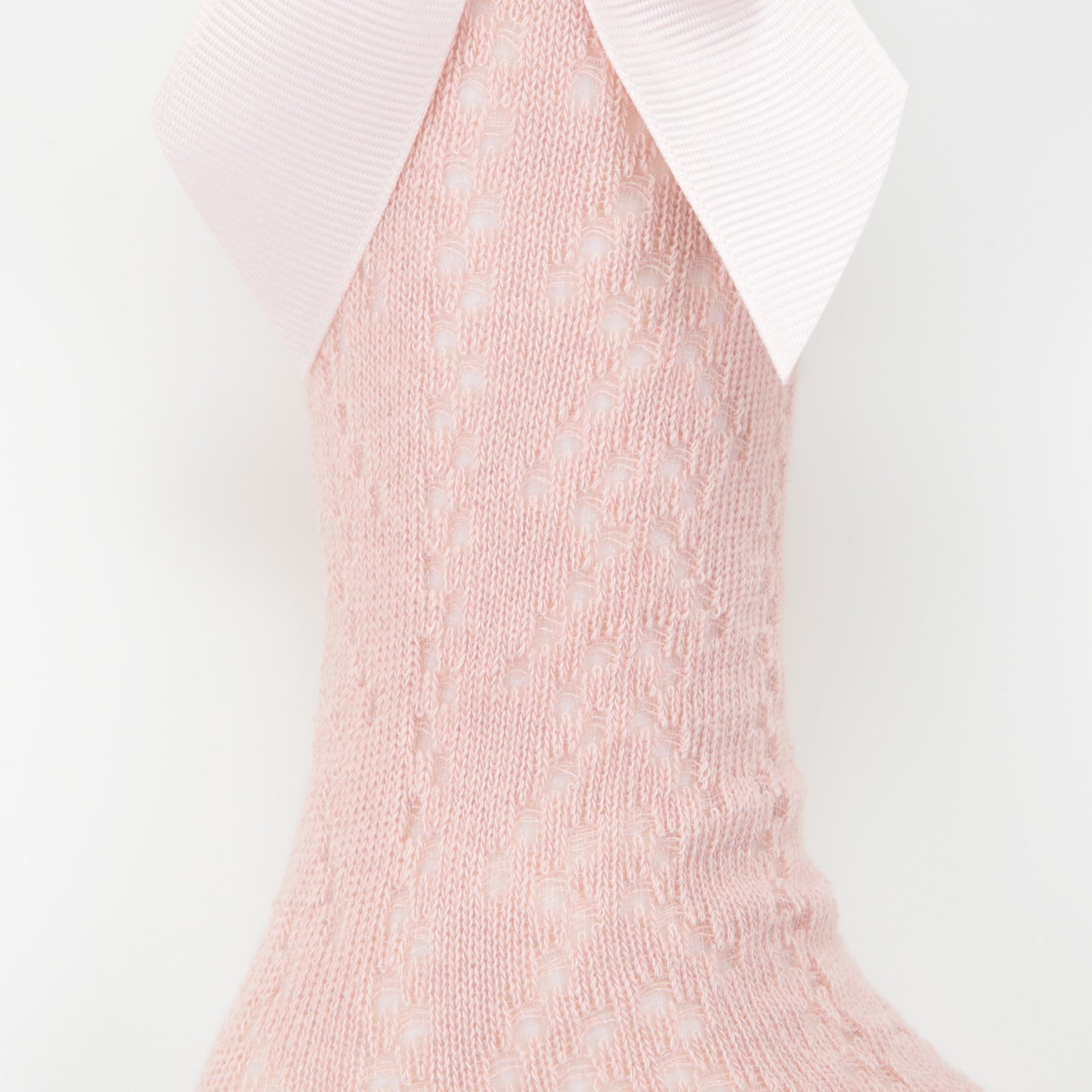 Strümpfe Lochmuster II Schleife altrosa