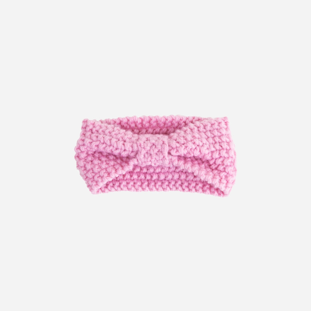 Strickstirnband Knoten rosa