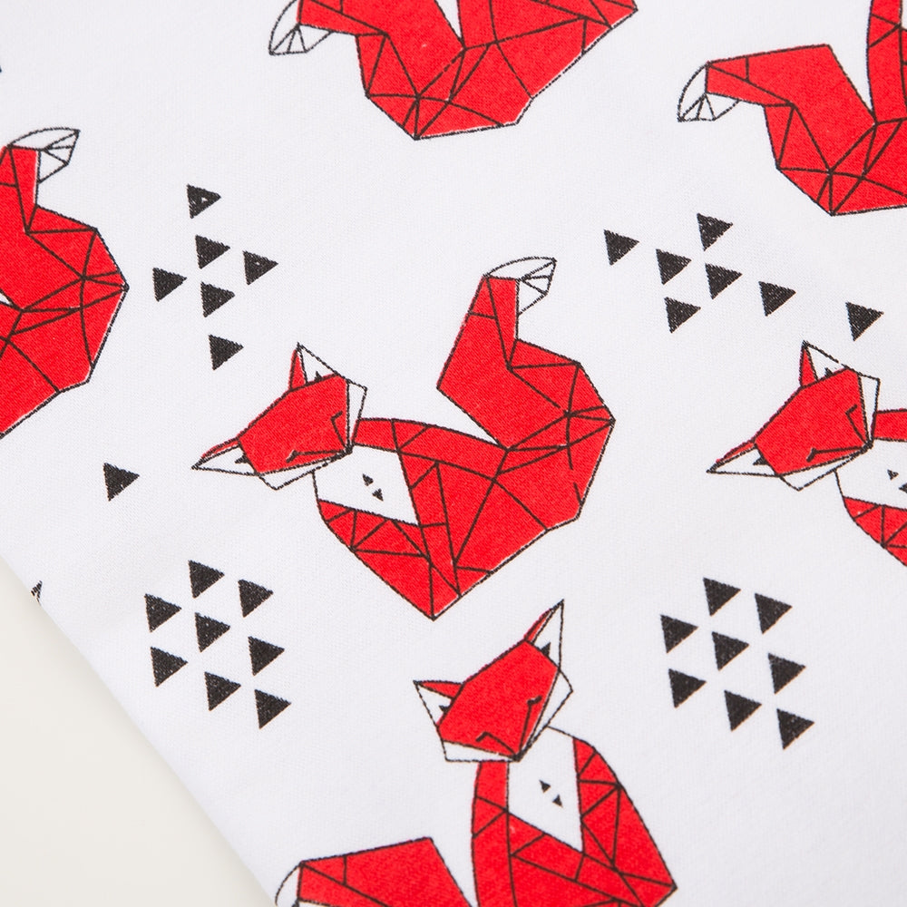 Baumwoll-Schlauchtuch Fuchs weiß-rot