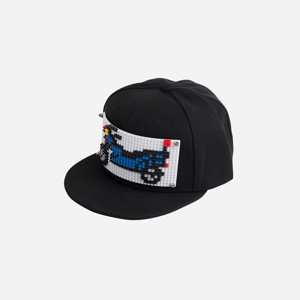 Cap Bausteine Motorrad blau