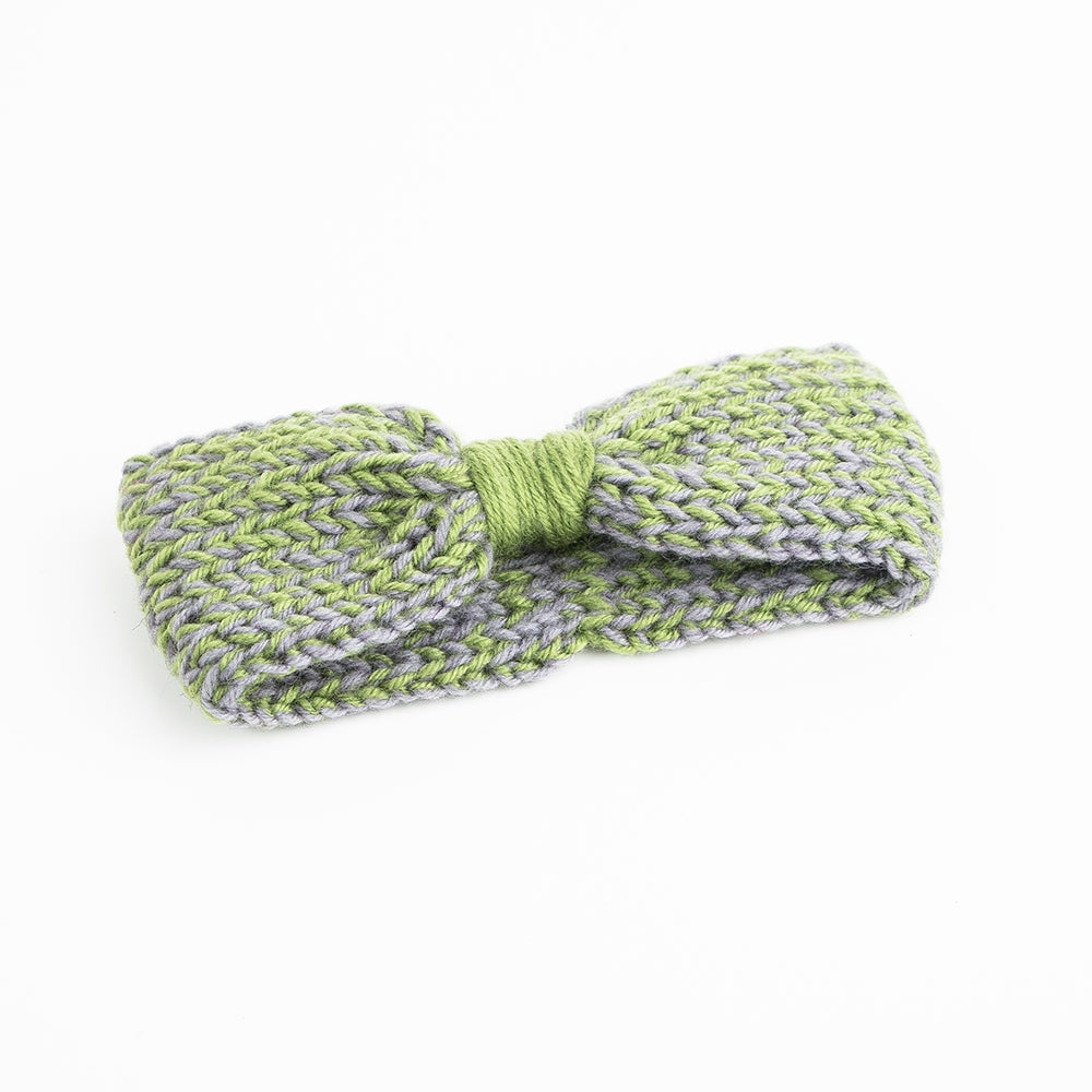 Strickstirnband Patchwork grün