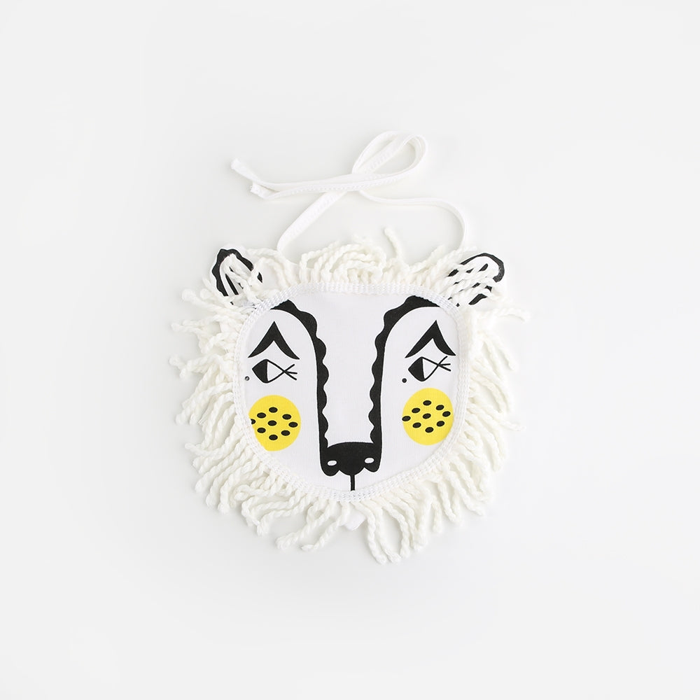 Lätzchen Tiger Fransen gelb