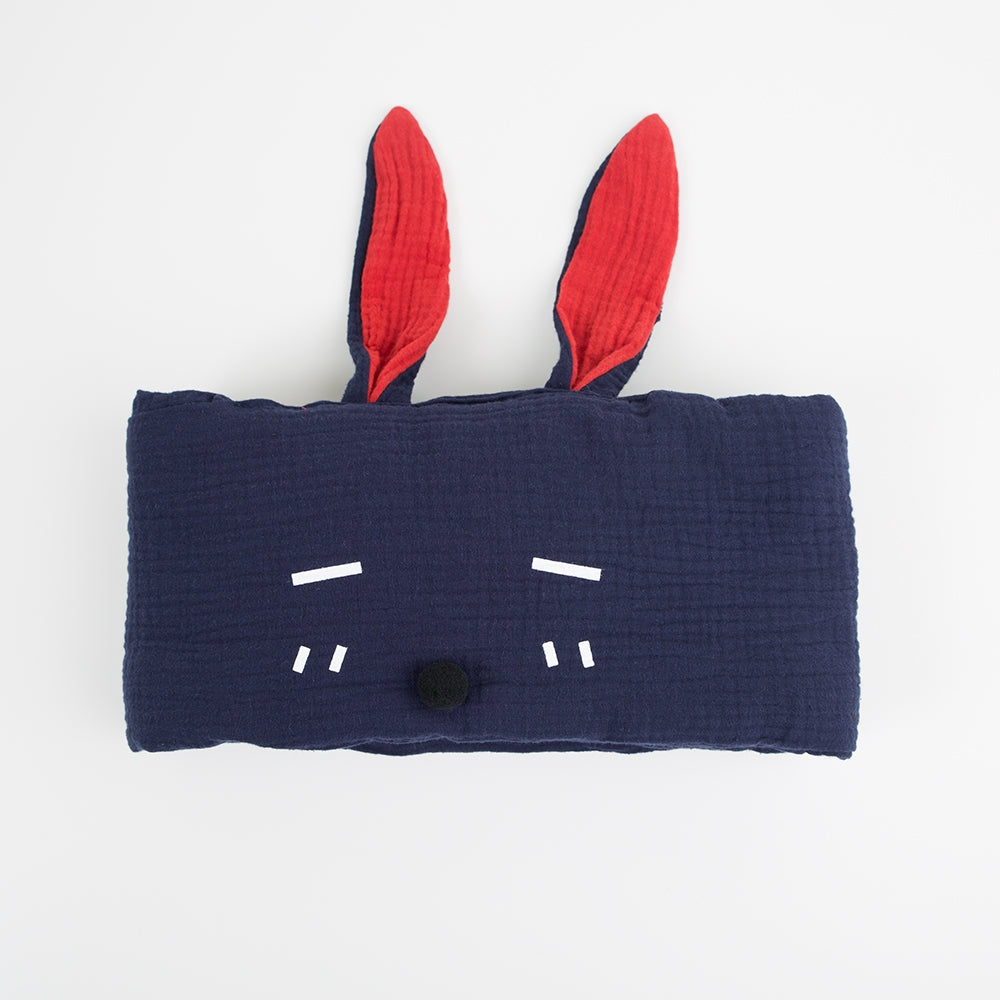Musselinschal Hase navy