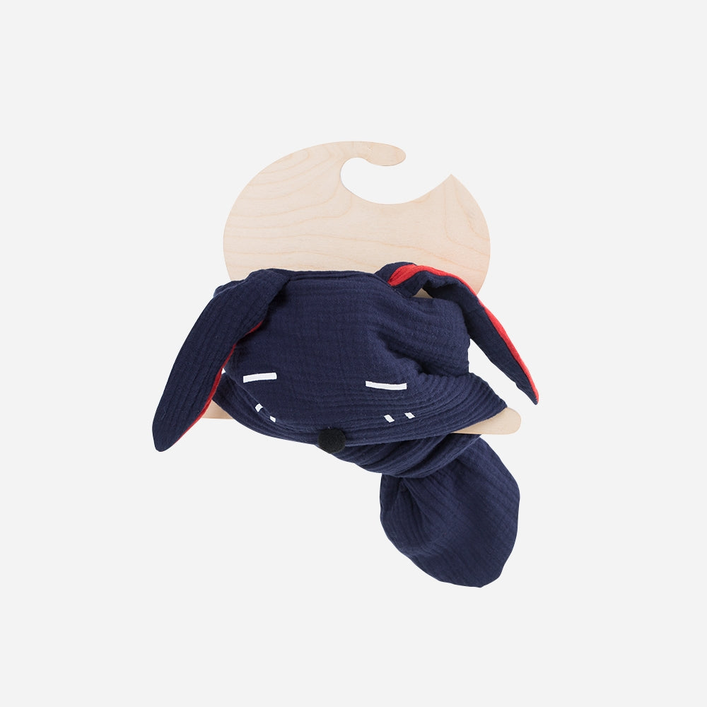 Musselinschal Hase navy