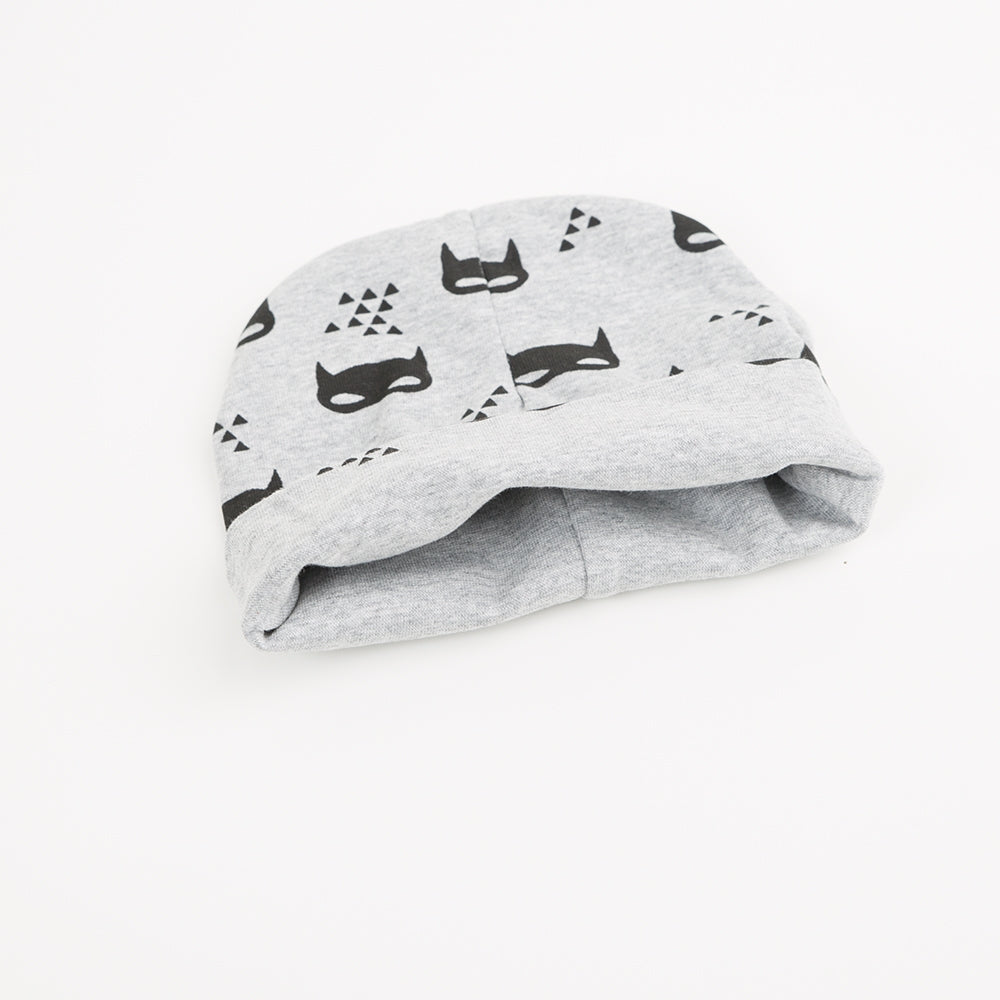 Baumwollbeanie Maske grau