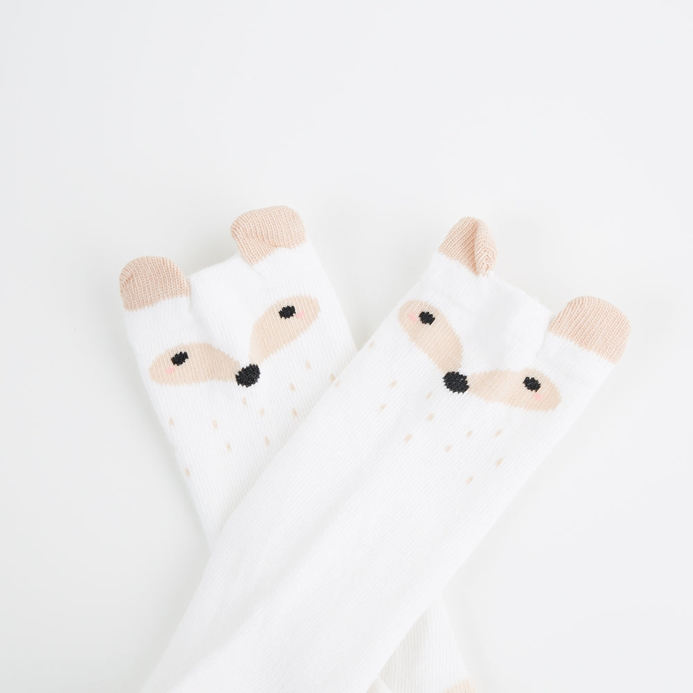 Kniestrümpfe Füchschen weiß