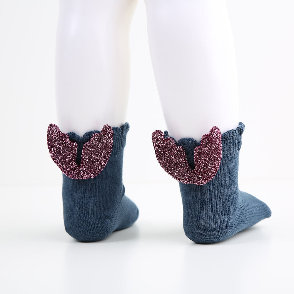 Strümpfe Glitzerflügel petrol