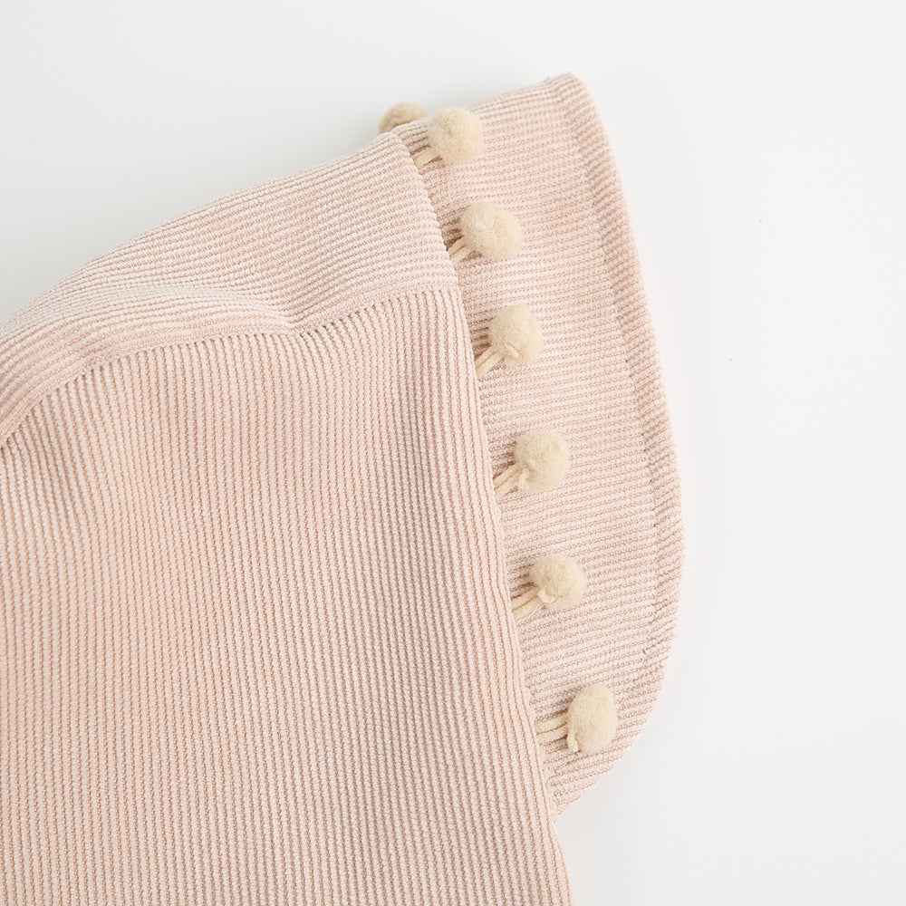 Kordhäubchen Pompoms beige