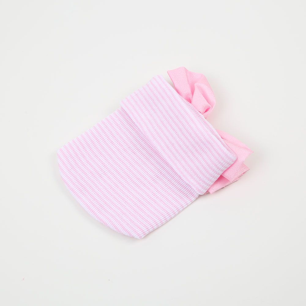 Newbornmütze rosa Satinschleife
