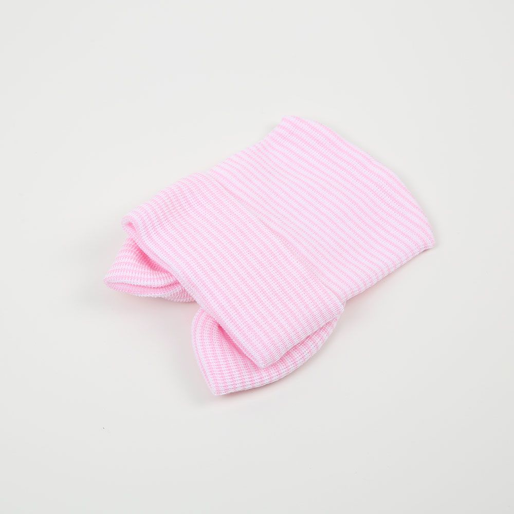 Newbornmütze Bow rosa gestreift