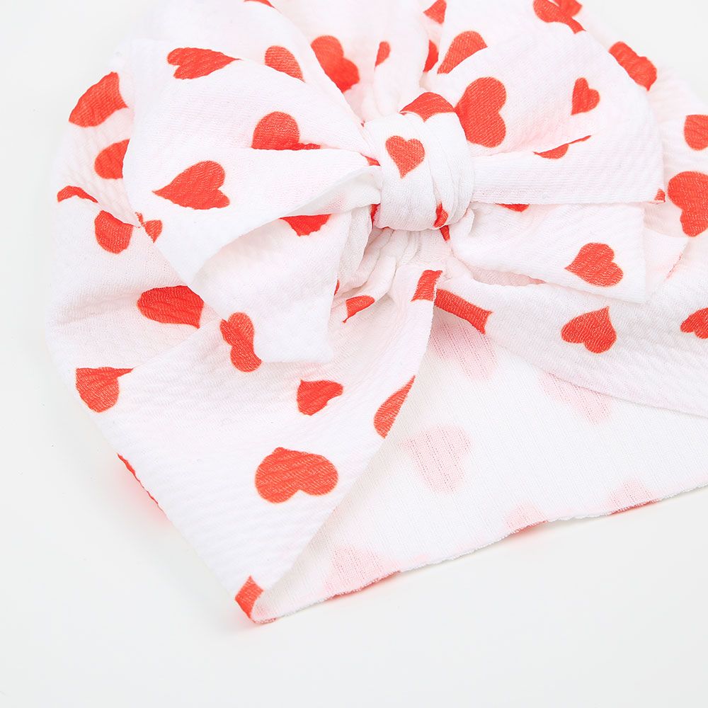 Turban Waffelpiqué Schleife Herzen