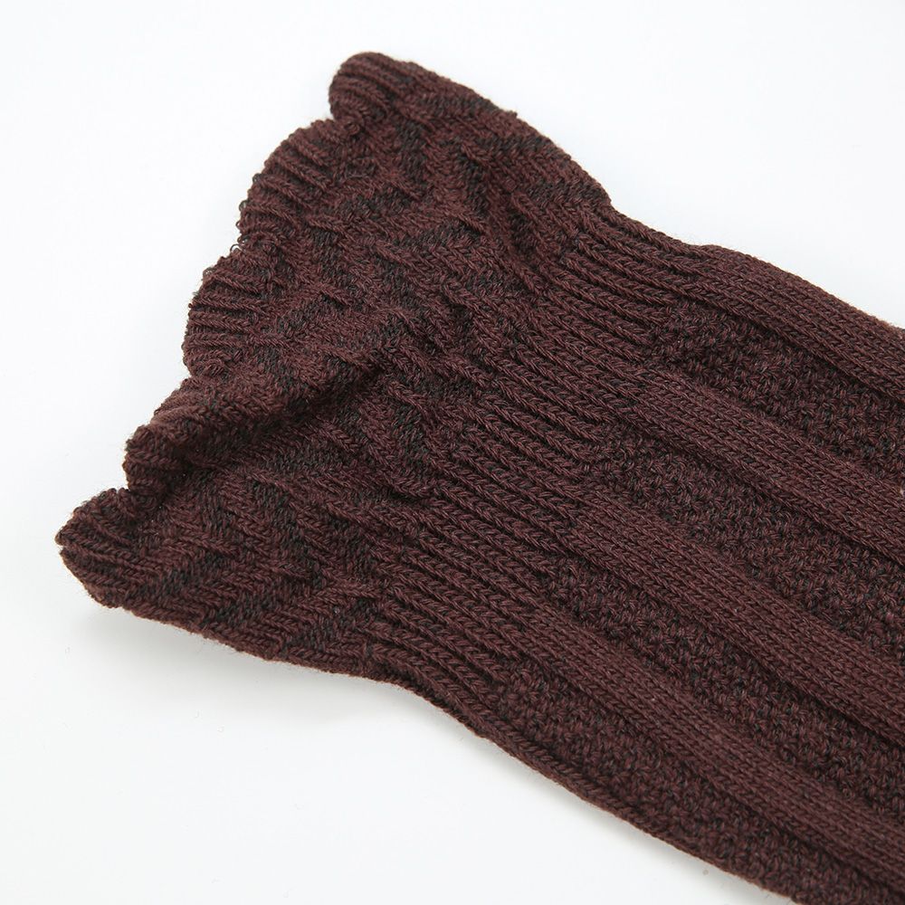 Kniestrümpfe Wellensaum braun