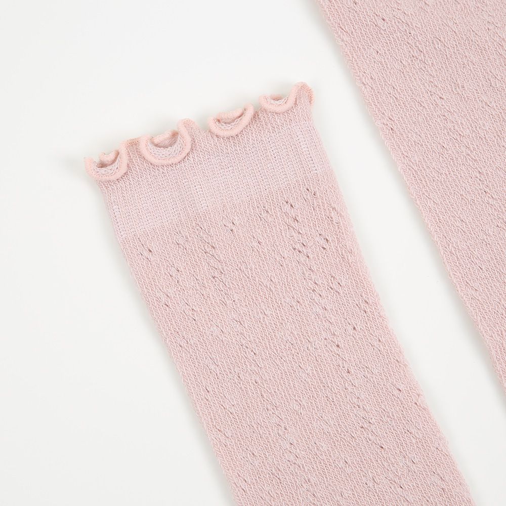 Strümpfe Lochmuster III altrosa