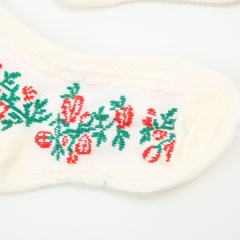 Strümpfe 3D florale Muster Zopfmuster III