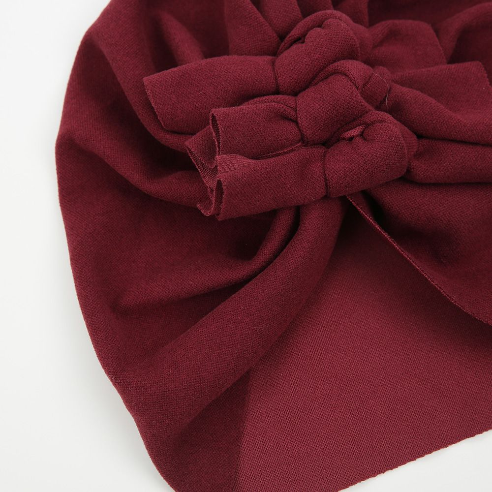 Turban 3er Knoten weinrot