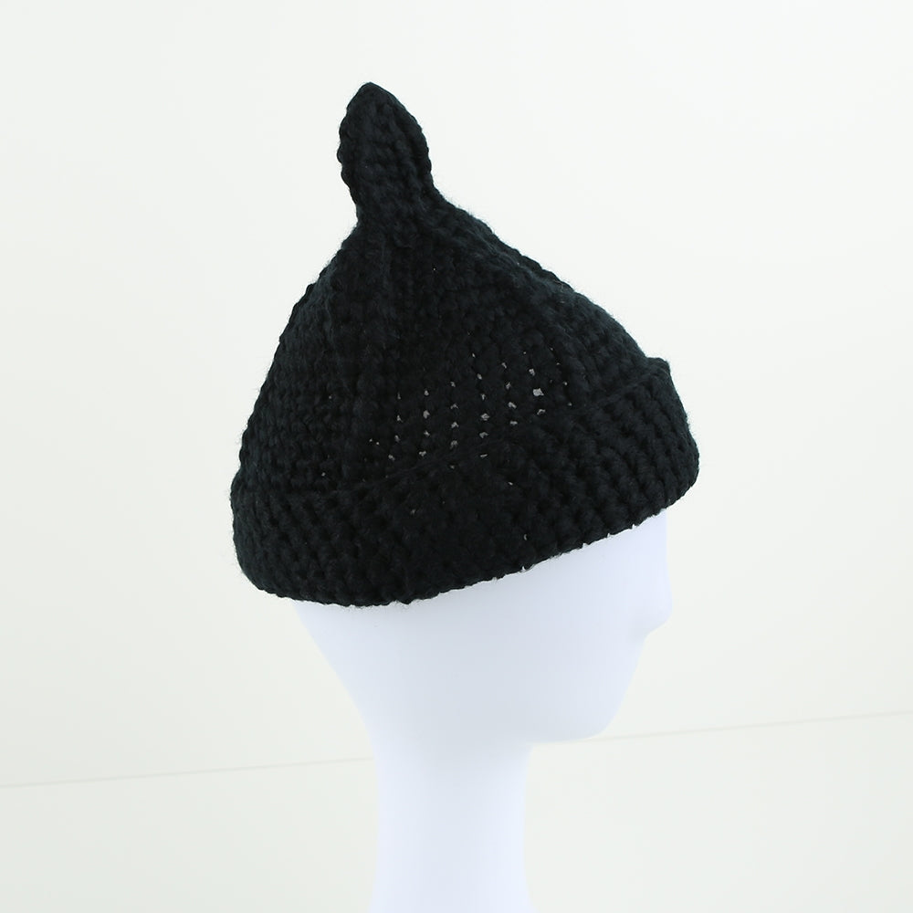 Strickmütze Zipferlchen schwarz