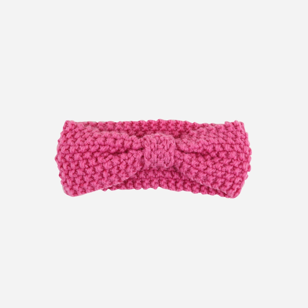 Strickstirnband Knoten pink