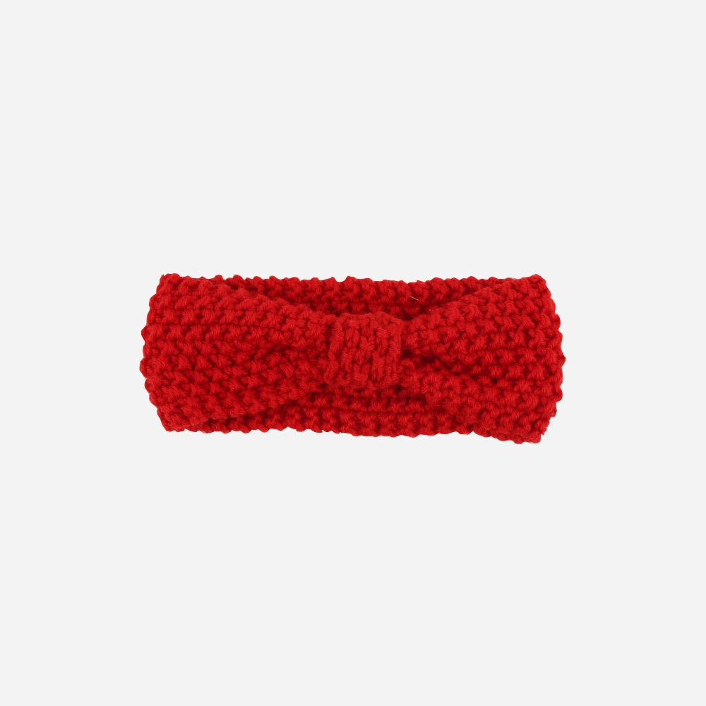 Strickstirnband Knoten rot