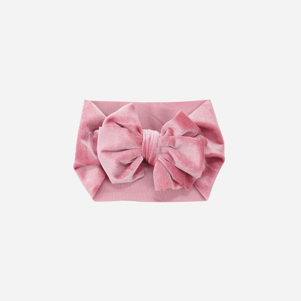 Samtstirnband Schleife II altrosa