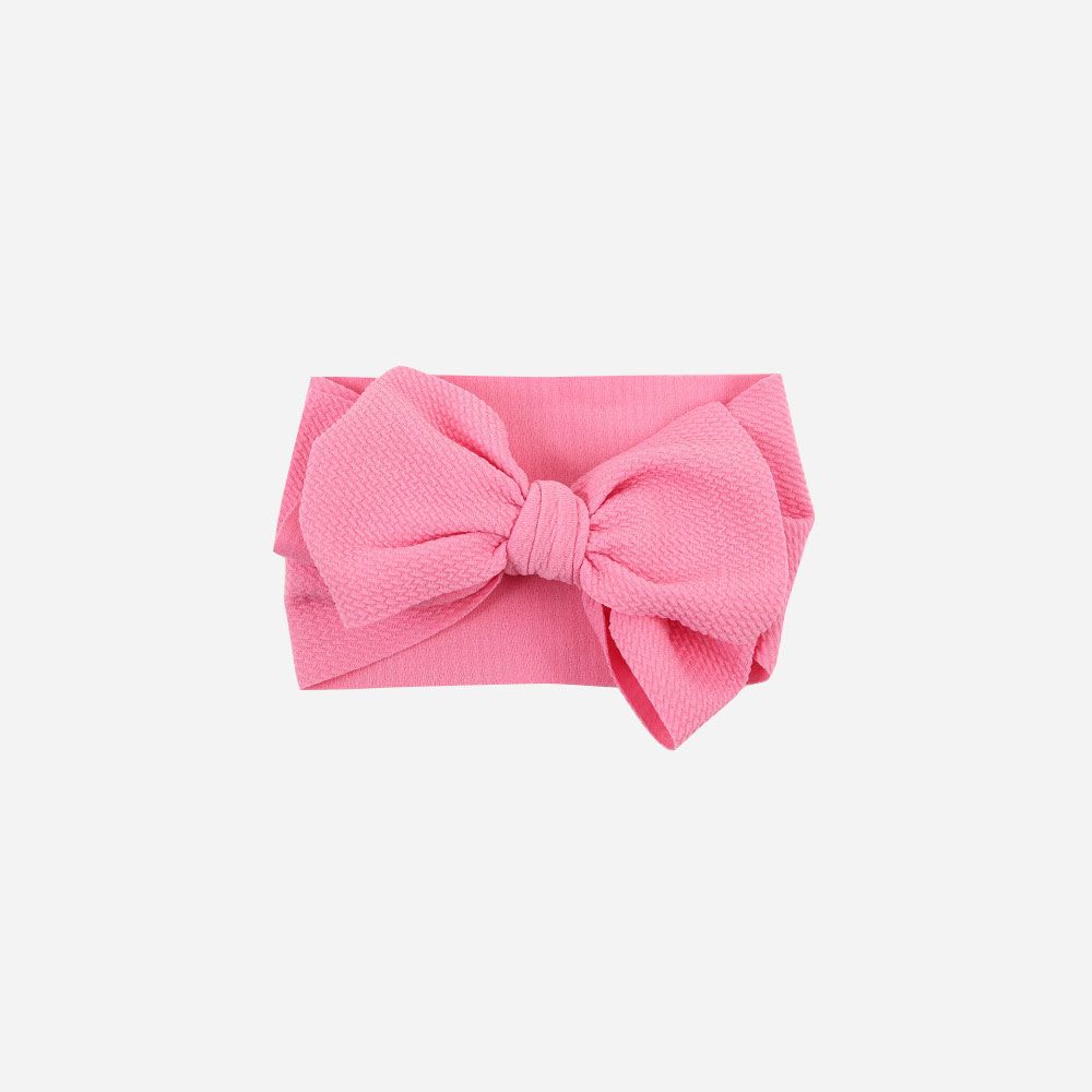 Stirnband Waffelpiqué Schleife pink
