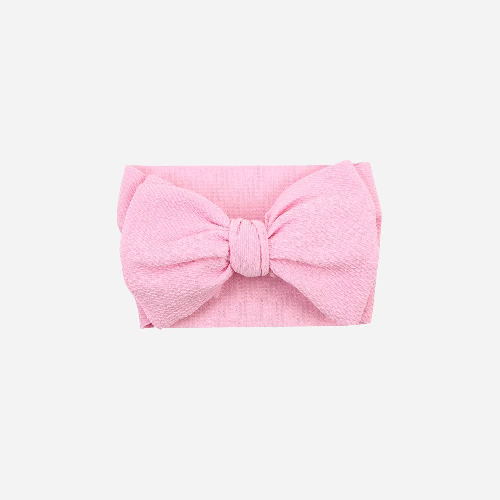 Stirnband Waffelpiqué Schleife rosa