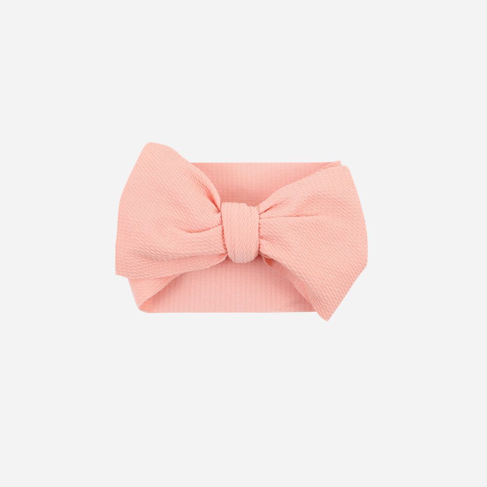 Stirnband Waffelpiqué Schleife altrosa hell