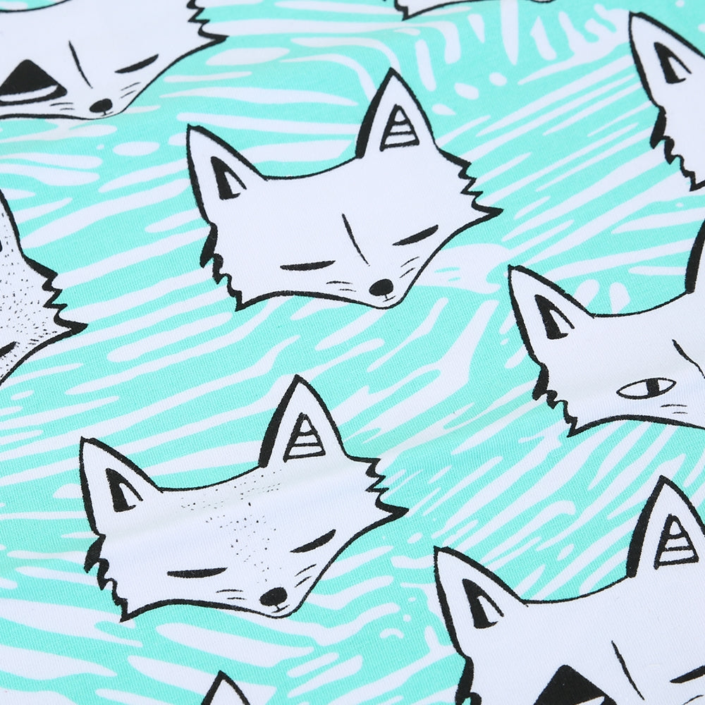 Baumwoll-Schlauchtuch Fuchs türkis