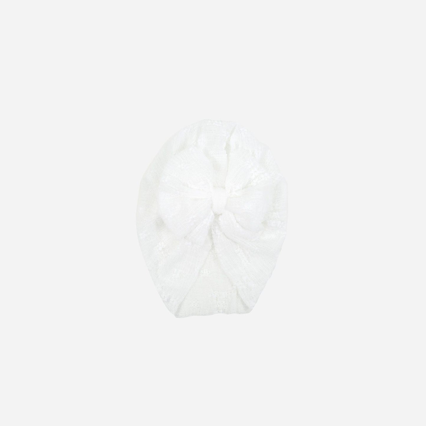 Turban Blümchen/Knospen weiß