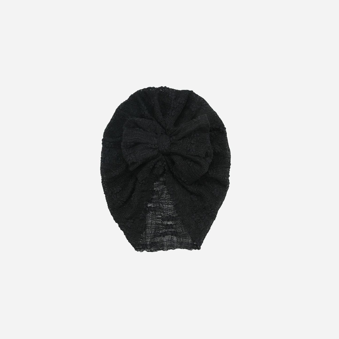 Turban Blümchen/Knospen schwarz