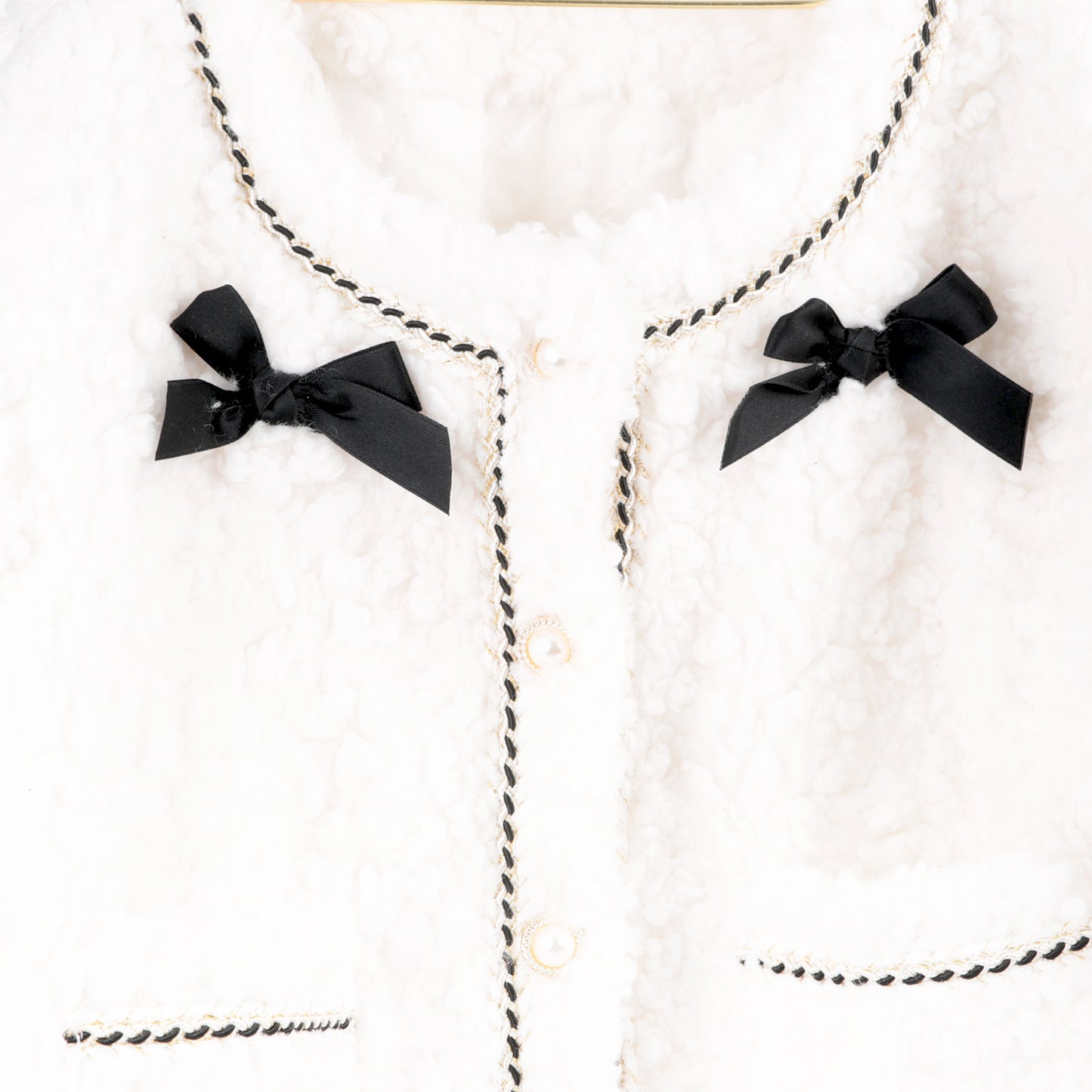 Plüschjacke Black Bows